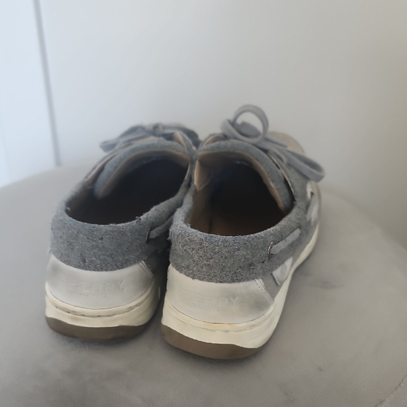 Sperry Gray Loafers with White Sole - Picture 4 of 5